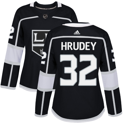 Women's Adidas Los Angeles Kings #32 Kelly Hrudey Authentic Black Home NHL Jersey