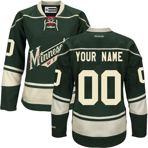 Women's Reebok Minnesota Wild Customized Authentic Green Third NHL Jersey