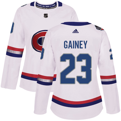 Women's Adidas Montreal Canadiens #23 Bob Gainey Authentic White 2017 100 Classic NHL Jersey