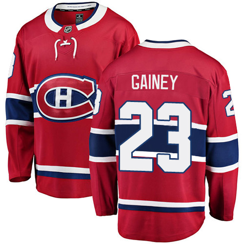 Men's Montreal Canadiens #23 Bob Gainey Authentic Red Home Fanatics Branded Breakaway NHL Jersey