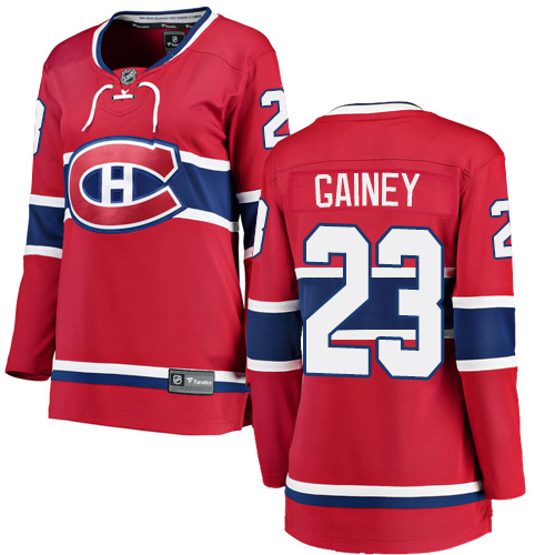 Women's Montreal Canadiens #23 Bob Gainey Authentic Red Home Fanatics Branded Breakaway NHL Jersey