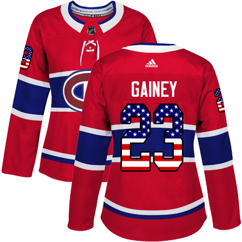 Women's Adidas Montreal Canadiens #23 Bob Gainey Authentic Red USA Flag Fashion NHL Jersey