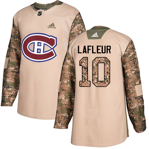 Men's Adidas Montreal Canadiens #10 Guy Lafleur Authentic Camo Veterans Day Practice NHL Jersey