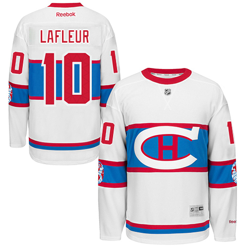 Men's Reebok Montreal Canadiens #10 Guy Lafleur Authentic White 2016 Winter Classic NHL Jersey