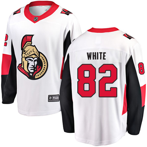 Youth Ottawa Senators #82 Colin White Fanatics Branded White Away Breakaway NHL Jersey