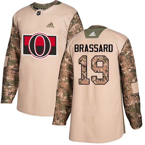 Men's Adidas Ottawa Senators #19 Derick Brassard Authentic Camo Veterans Day Practice NHL Jersey
