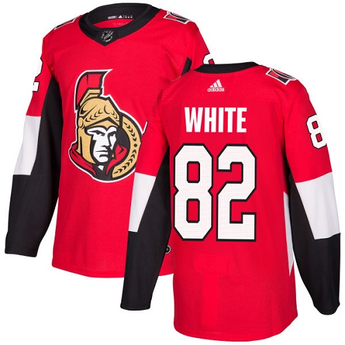 Men's Adidas Ottawa Senators #82 Colin White Authentic Red Home NHL Jersey