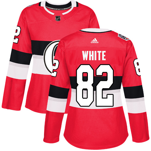 Women's Adidas Ottawa Senators #82 Colin White Authentic Red 2017 100 Classic NHL Jersey