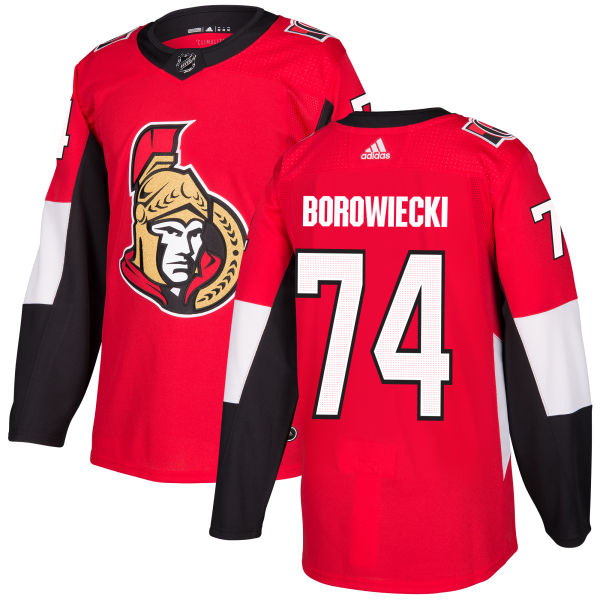 Youth Adidas Ottawa Senators #74 Mark Borowiecki Premier Red Home NHL Jersey