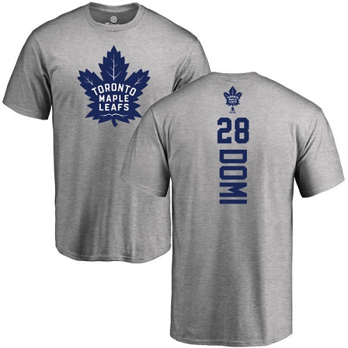 NHL Adidas Toronto Maple Leafs #28 Tie Domi Ash Backer T-Shirt