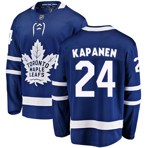 Men's Toronto Maple Leafs #24 Kasperi Kapanen Authentic Royal Blue Home Fanatics Branded Breakaway NHL Jersey