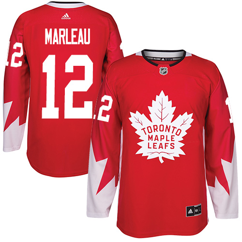 Men's Adidas Toronto Maple Leafs #12 Patrick Marleau Authentic Red Alternate NHL Jersey
