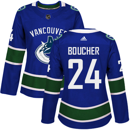 Women's Adidas Vancouver Canucks #24 Reid Boucher Premier Blue Home NHL Jersey