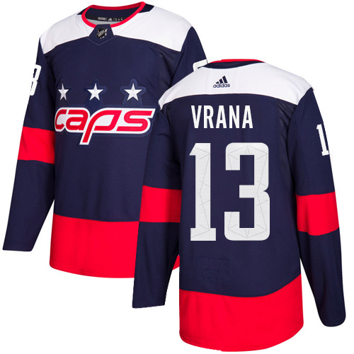 Youth Adidas Washington Capitals #13 Jakub Vrana Authentic Navy Blue 2018 Stadium Series NHL Jersey