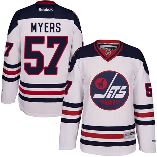 Men's Reebok Winnipeg Jets #57 Tyler Myers Premier White 2016 Heritage Classic NHL Jersey