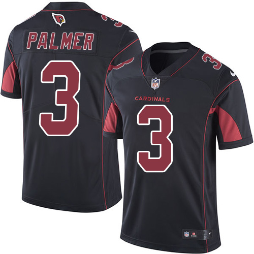 Men's Nike Arizona Cardinals #3 Carson Palmer Limited Black Rush Vapor Untouchable NFL Jersey