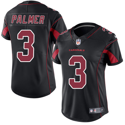 Women's Nike Arizona Cardinals #3 Carson Palmer Limited Black Rush Vapor Untouchable NFL Jersey