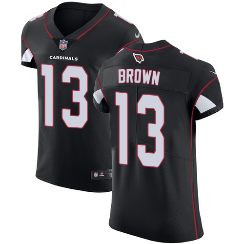 Men's Nike Arizona Cardinals #13 Jaron Brown Elite Black Alternate NFL Jersey