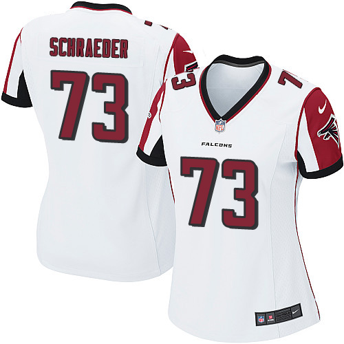 Women's Nike Atlanta Falcons #73 Ryan Schraeder Game White NFL Jersey