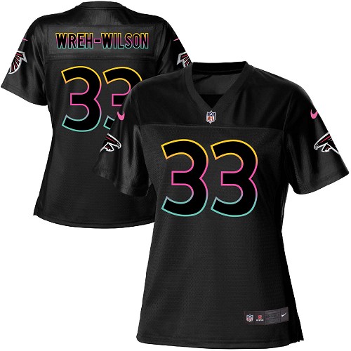 Women's Nike Atlanta Falcons #33 Blidi Wreh-Wilson Game Black Fashion NFL Jersey