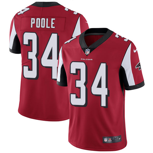 Youth Nike Atlanta Falcons #34 Brian Poole Red Team Color Vapor Untouchable Elite Player NFL Jersey