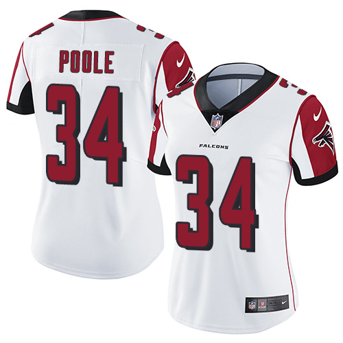 Women's Nike Atlanta Falcons #34 Brian Poole White Vapor Untouchable Elite Player NFL Jersey
