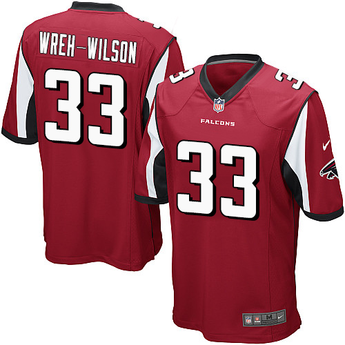 Men's Nike Atlanta Falcons #33 Blidi Wreh-Wilson Game Red Team Color NFL Jersey
