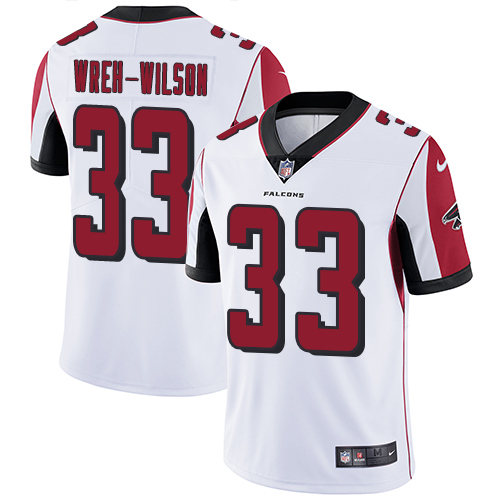 Men's Nike Atlanta Falcons #33 Blidi Wreh-Wilson White Vapor Untouchable Limited Player NFL Jersey