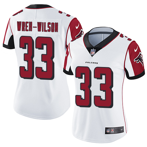 Women's Nike Atlanta Falcons #33 Blidi Wreh-Wilson White Vapor Untouchable Elite Player NFL Jersey
