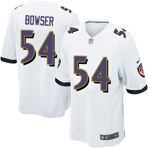 Men's Nike Baltimore Ravens #54 Tyus Bowser Game White NFL Jersey