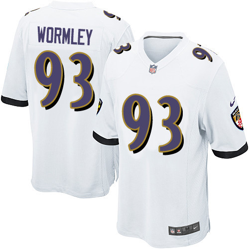 Men's Nike Baltimore Ravens #93 Chris Wormley Game White NFL Jersey