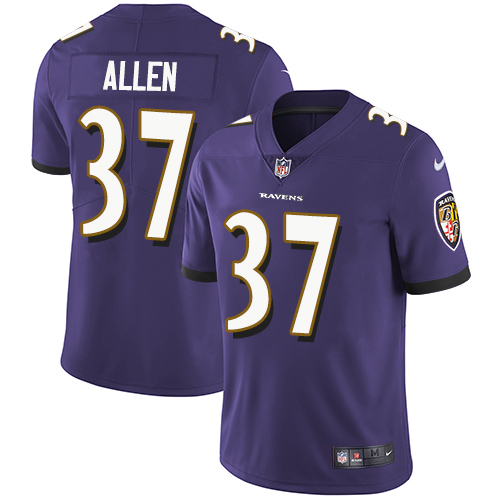 Youth Nike Baltimore Ravens #37 Javorius Allen Purple Team Color Vapor Untouchable Elite Player NFL Jersey