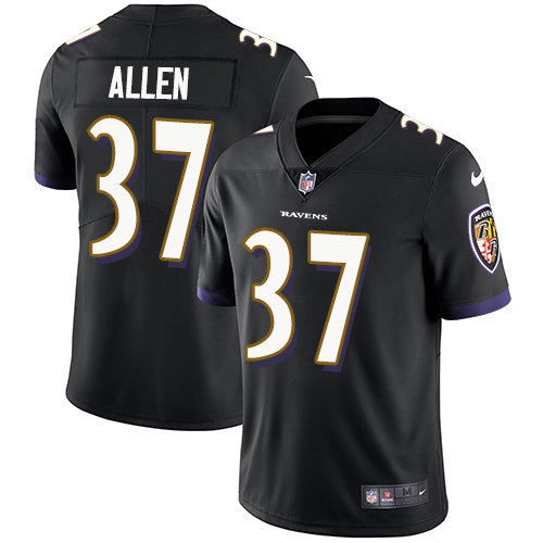 Youth Nike Baltimore Ravens #37 Javorius Allen Black Alternate Vapor Untouchable Elite Player NFL Jersey