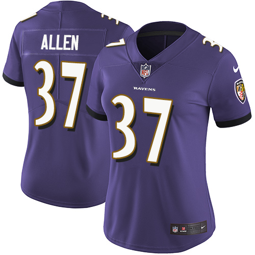 Women's Nike Baltimore Ravens #37 Javorius Allen Purple Team Color Vapor Untouchable Elite Player NFL Jersey