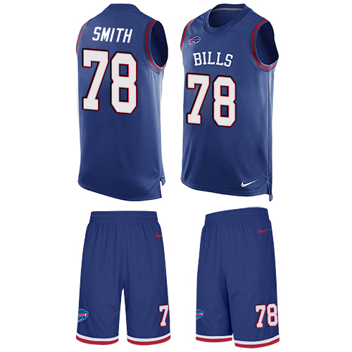 Men's Nike Buffalo Bills #78 Bruce Smith Limited Royal Blue Tank Top Suit NFL Jersey
