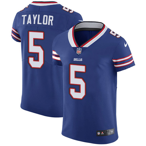 Men's Nike Buffalo Bills #5 Tyrod Taylor Elite Royal Blue Team Color NFL Jersey