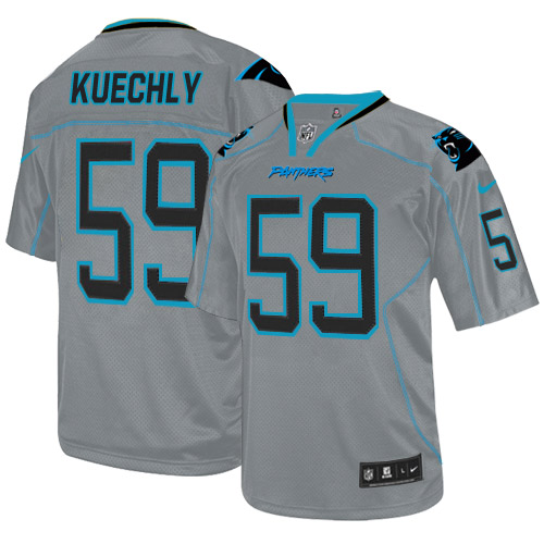 Men's Nike Carolina Panthers #59 Luke Kuechly Elite Lights Out Grey NFL Jersey
