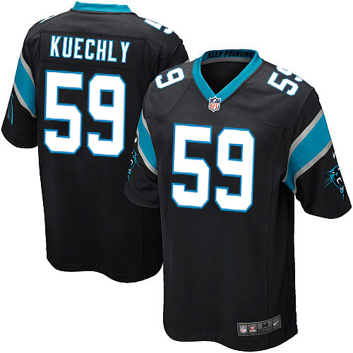 Men's Nike Carolina Panthers #59 Luke Kuechly Game Black Team Color NFL Jersey