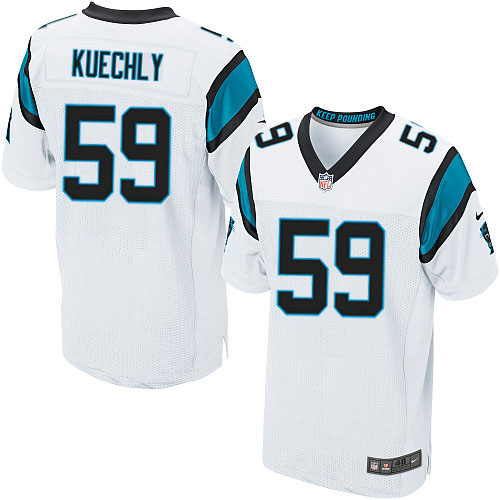 Men's Nike Carolina Panthers #59 Luke Kuechly Elite White NFL Jersey