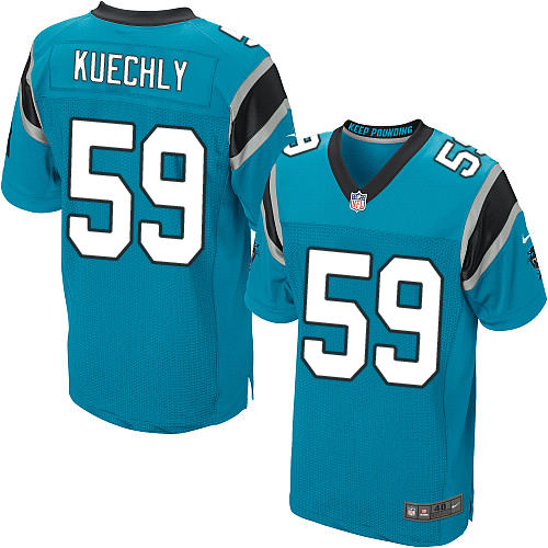 Men's Nike Carolina Panthers #59 Luke Kuechly Elite Blue Alternate NFL Jersey