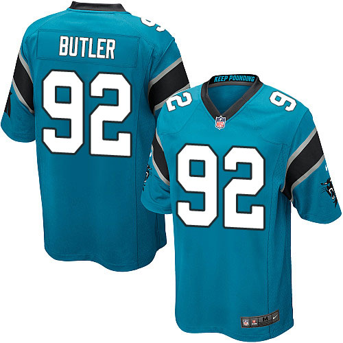 Men's Nike Carolina Panthers #92 Vernon Butler Game Blue Alternate NFL Jersey