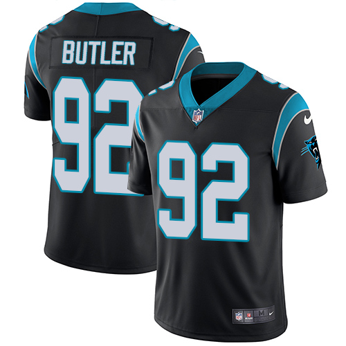 Youth Nike Carolina Panthers #92 Vernon Butler Black Team Color Vapor Untouchable Elite Player NFL Jersey