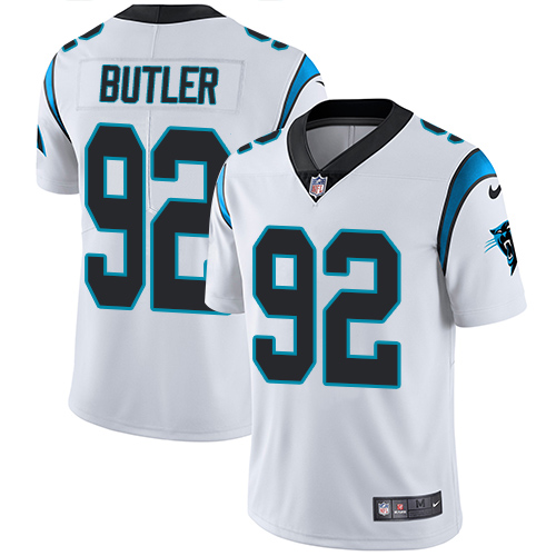 Youth Nike Carolina Panthers #92 Vernon Butler White Vapor Untouchable Elite Player NFL Jersey