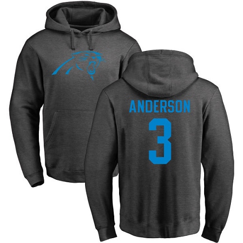 NFL Nike Carolina Panthers #3 Derek Anderson Ash One Color Pullover Hoodie