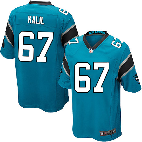 Men's Nike Carolina Panthers #67 Ryan Kalil Game Blue Alternate NFL Jersey