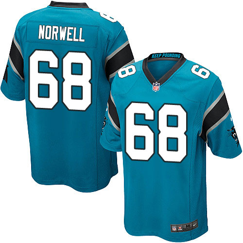 Men's Nike Carolina Panthers #68 Andrew Norwell Game Blue Alternate NFL Jersey