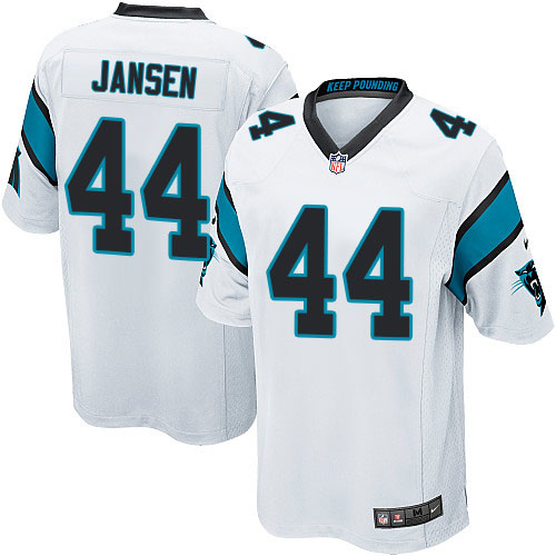 Men's Nike Carolina Panthers #44 J.J. Jansen Game White NFL Jersey