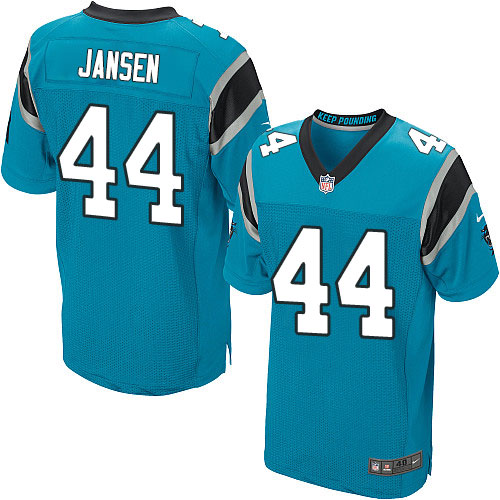 Men's Nike Carolina Panthers #44 J.J. Jansen Elite Blue Alternate NFL Jersey
