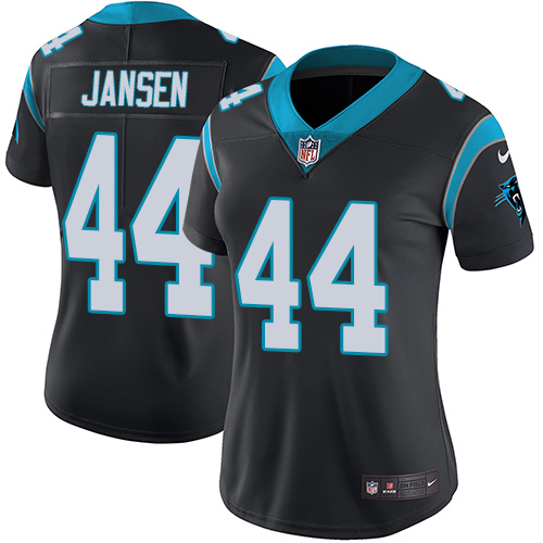 Women's Nike Carolina Panthers #44 J.J. Jansen Black Team Color Vapor Untouchable Elite Player NFL Jersey