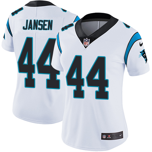 Women's Nike Carolina Panthers #44 J.J. Jansen White Vapor Untouchable Elite Player NFL Jersey